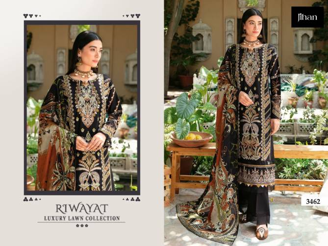 Jihan Riwayat Luxury 3462 Cotton Embroidery Pakistani Suit Wholesale Price In Surat
